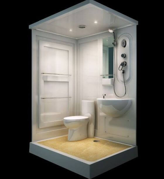 thiết kế nhà vệ sinh siêu nhỏ