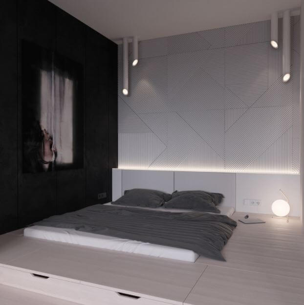 trang trí phòng ngủ màu đen